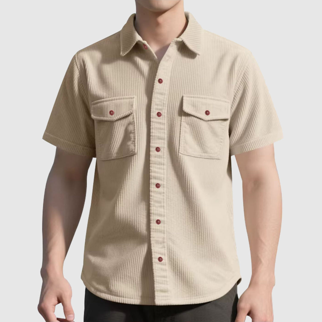 Stijlvol corduroy herenoverhemd
