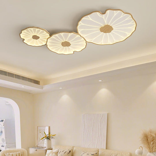 Moderne LED Plafondlamp met Houtlook Afwerking