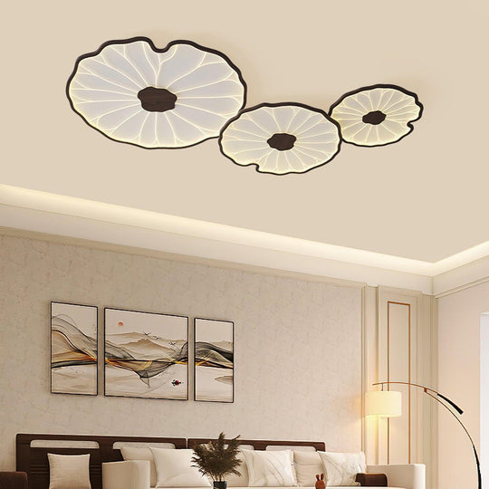Moderne LED Plafondlamp met Houtlook Afwerking