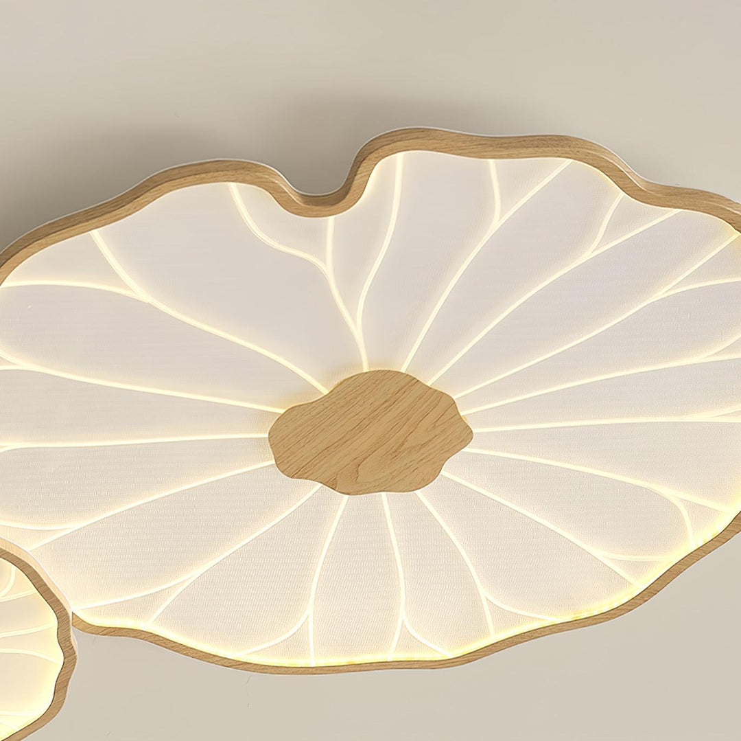 Moderne LED Plafondlamp met Houtlook Afwerking