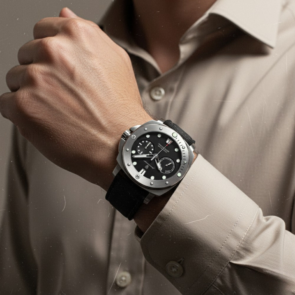 Heren Luxe Militaire Horloge - Erfgoed Collectie