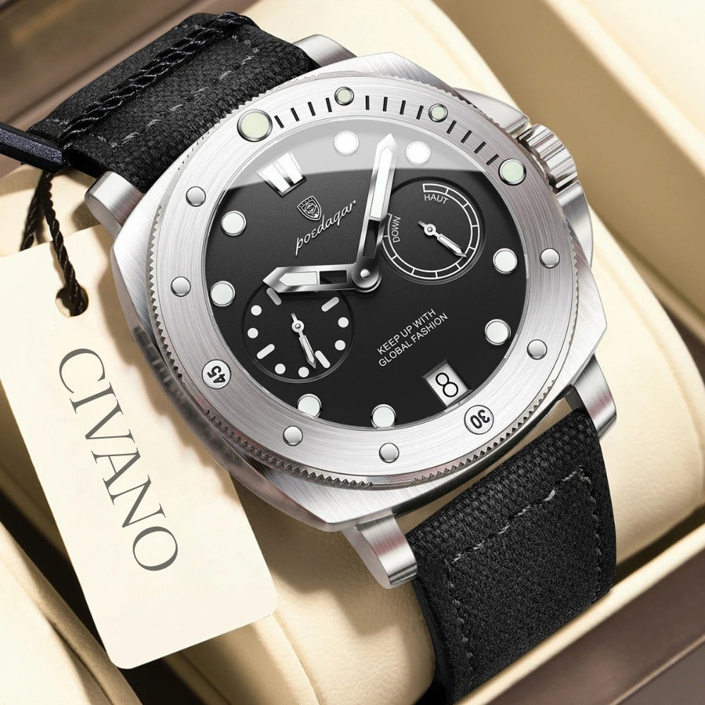 Heren Luxe Militaire Horloge - Erfgoed Collectie