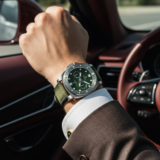 Heren Luxe Militaire Horloge - Erfgoed Collectie