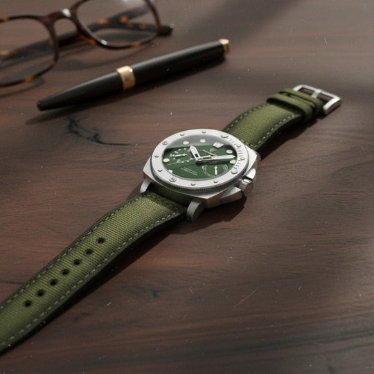 Heren Luxe Militaire Horloge - Erfgoed Collectie