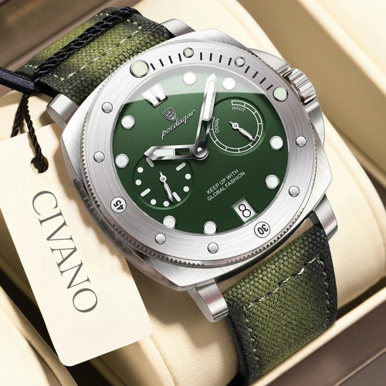 Heren Luxe Militaire Horloge - Erfgoed Collectie
