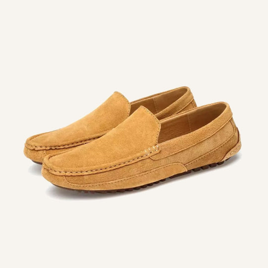 Ivory Suede Loafers by Walk