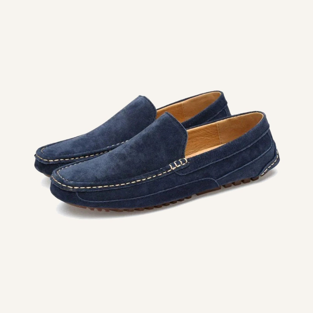 Ivory Suede Loafers by Walk