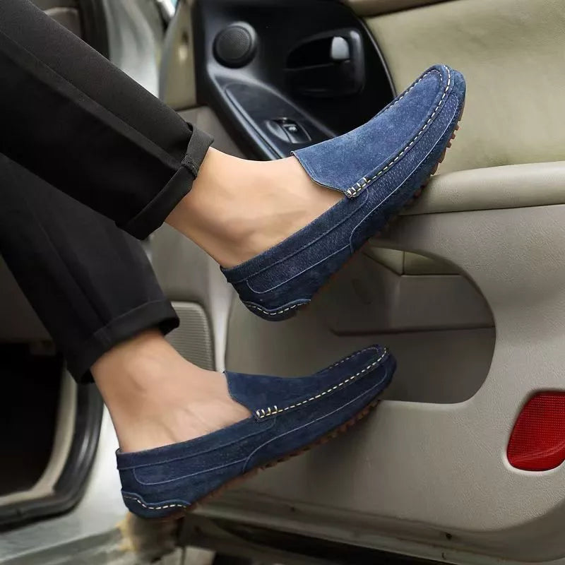 Ivory Suede Loafers by Walk
