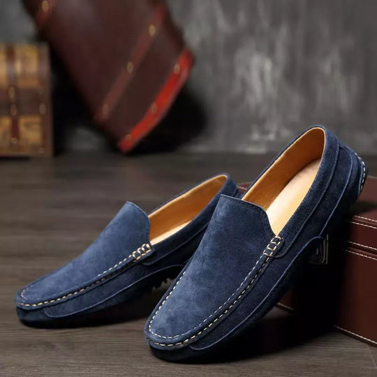 Ivory Suede Loafers by Walk