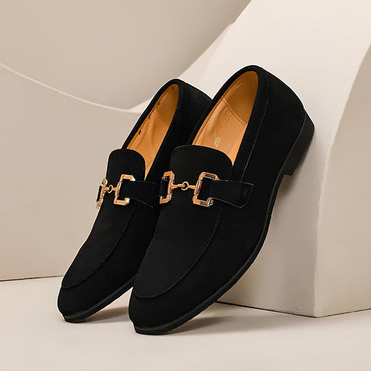 Carvell Line Minimalist Suede Loafers