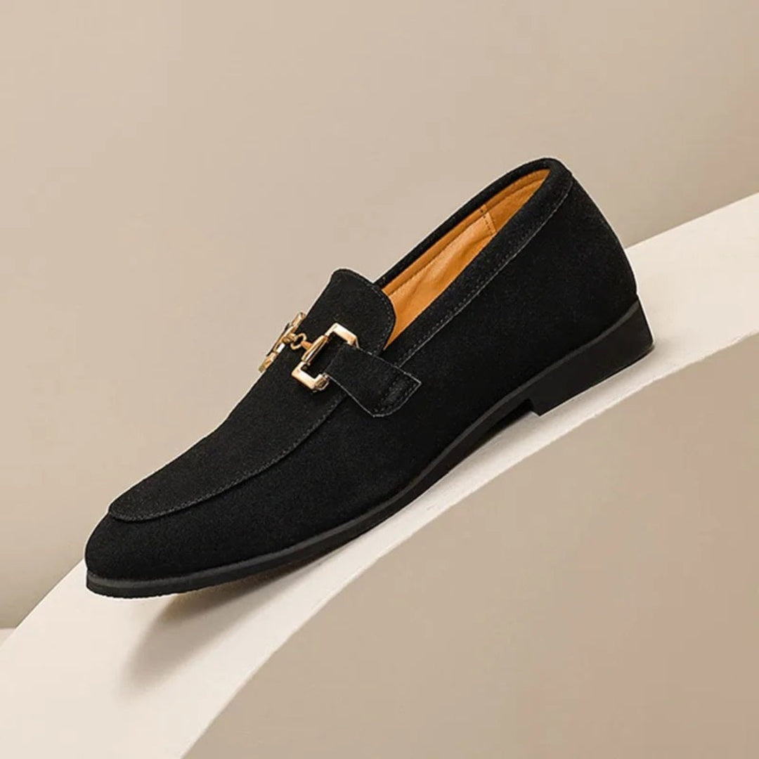 Carvell Line Minimalist Suede Loafers