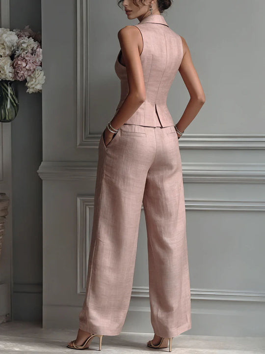 Aime™ | Tweedelige set met V-hals en knoopsluiting