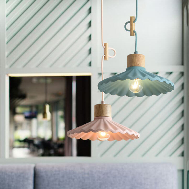 Kleurrijke Cementen Hanglamp – Moderne Stijl met Verstelbaar Snoer