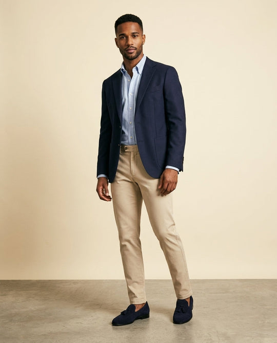 Marine Suede Tassel Loafers