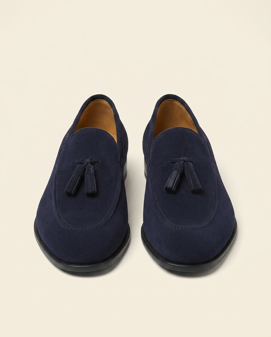 Marine Suede Tassel Loafers