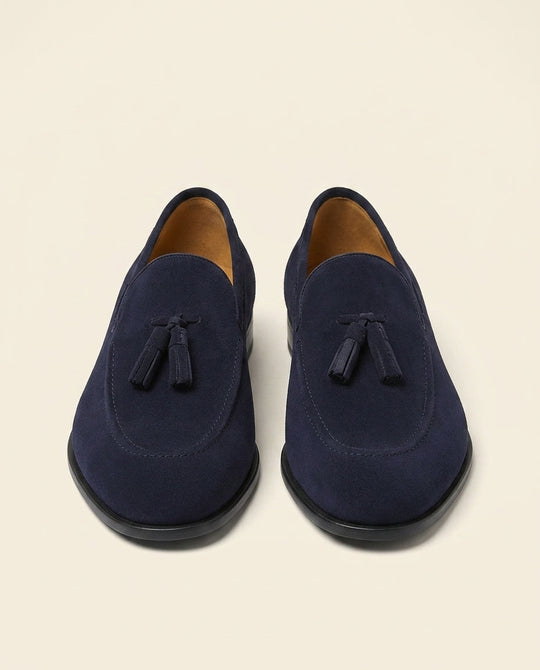 Marine Suede Tassel Loafers
