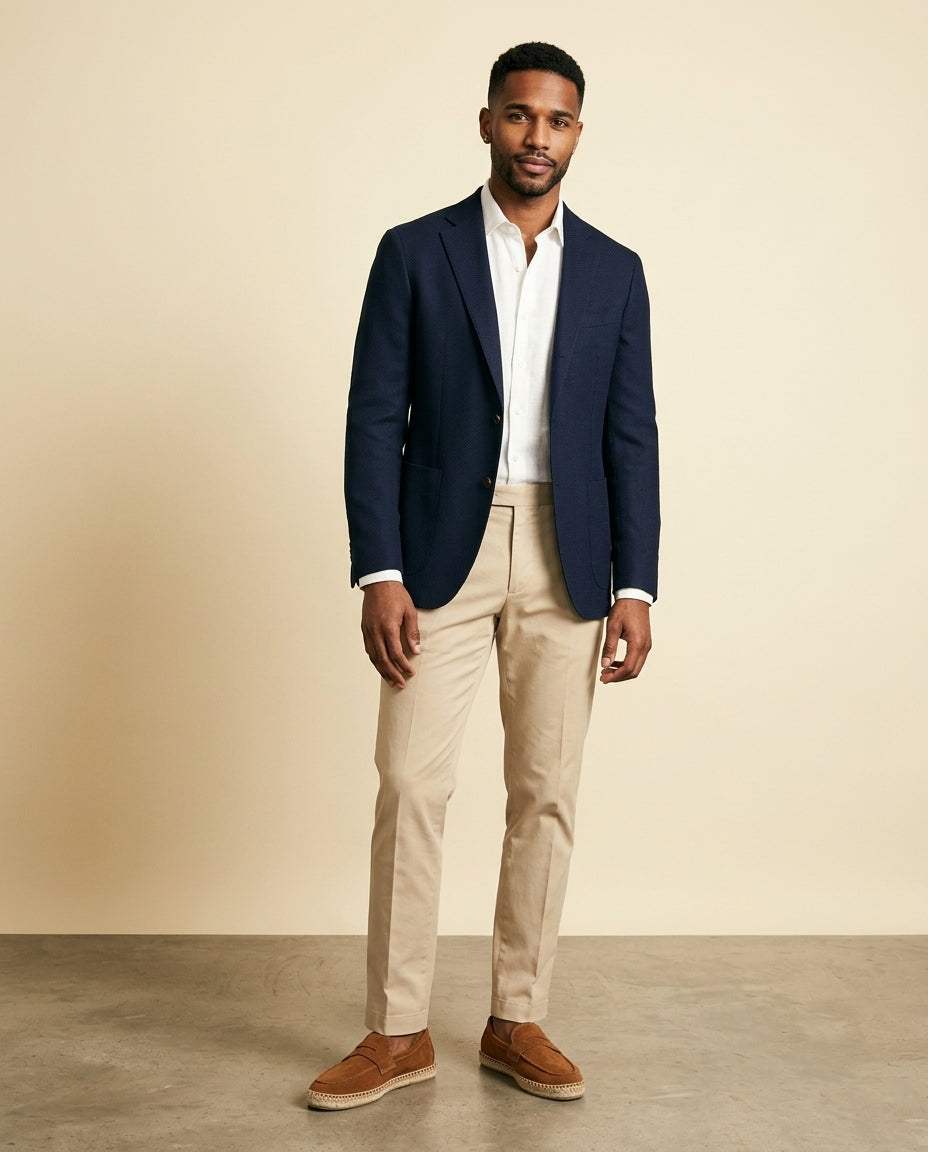 Tan Suede Espadrille Loafers
