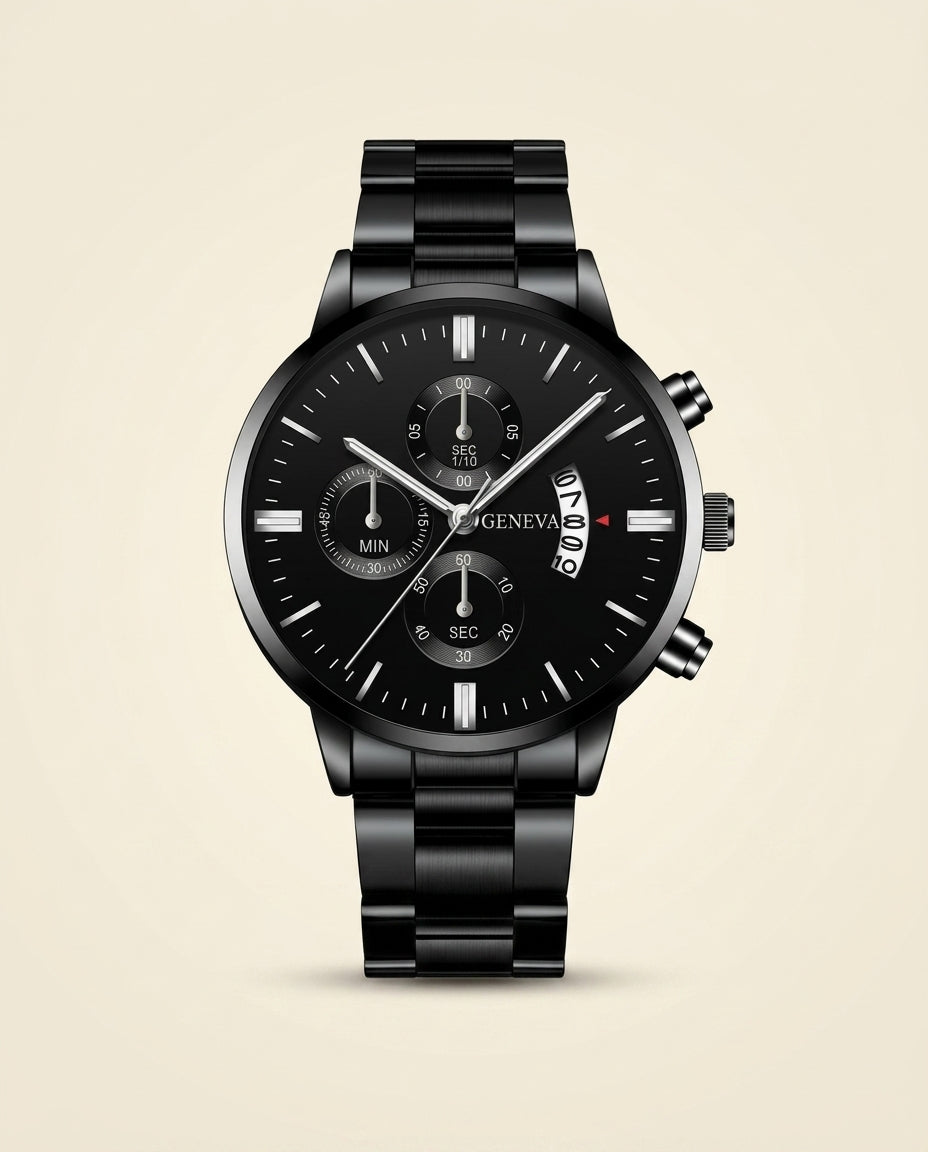 GV Classic All-Black Chronograph Watch