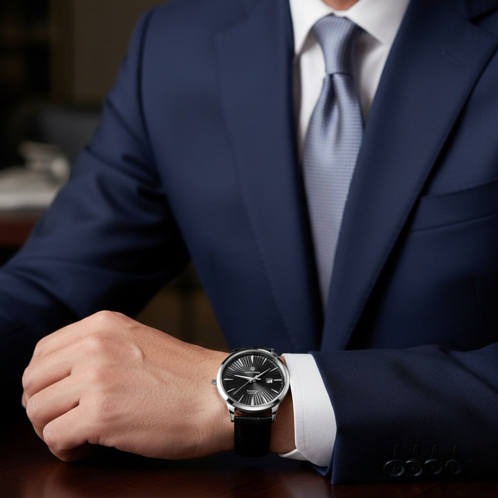 Pablo Raez Authentiek Leren Horloge