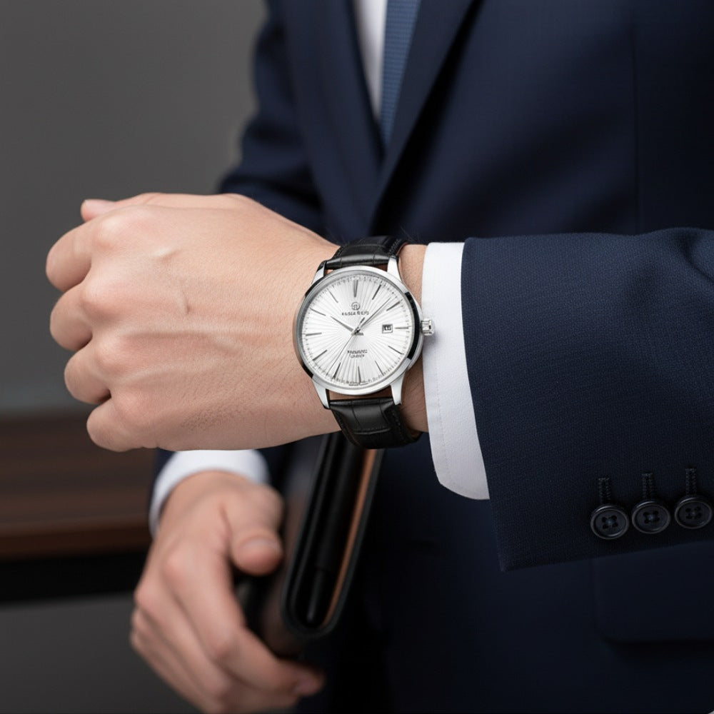 Pablo Raez Authentiek Leren Horloge