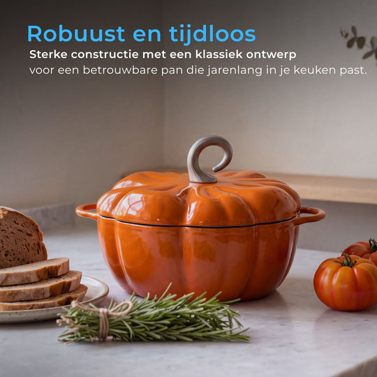 Pompoenvormige Gietijzeren Braadpan