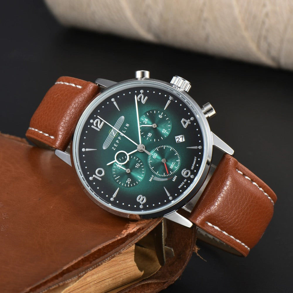 Zeppelin 100 Jaar Groene Chronograaf Watch