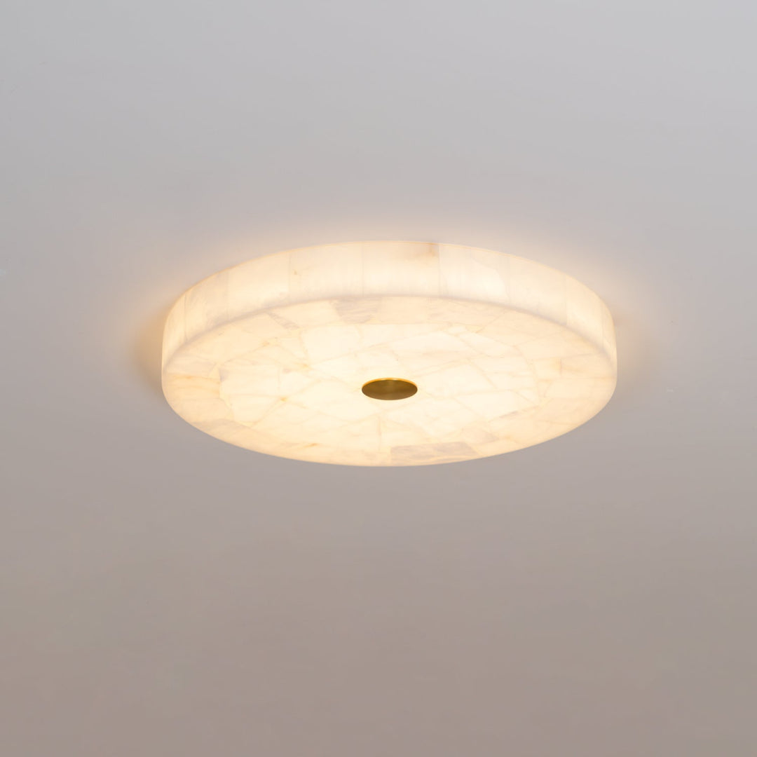 LED Plafondlamp van Albast – Rond & Slank