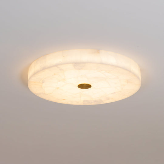 LED Plafondlamp van Albast – Rond & Slank