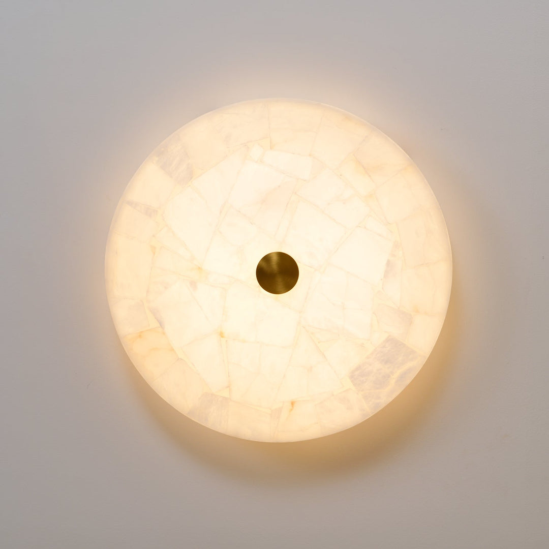 LED Plafondlamp van Albast – Rond & Slank