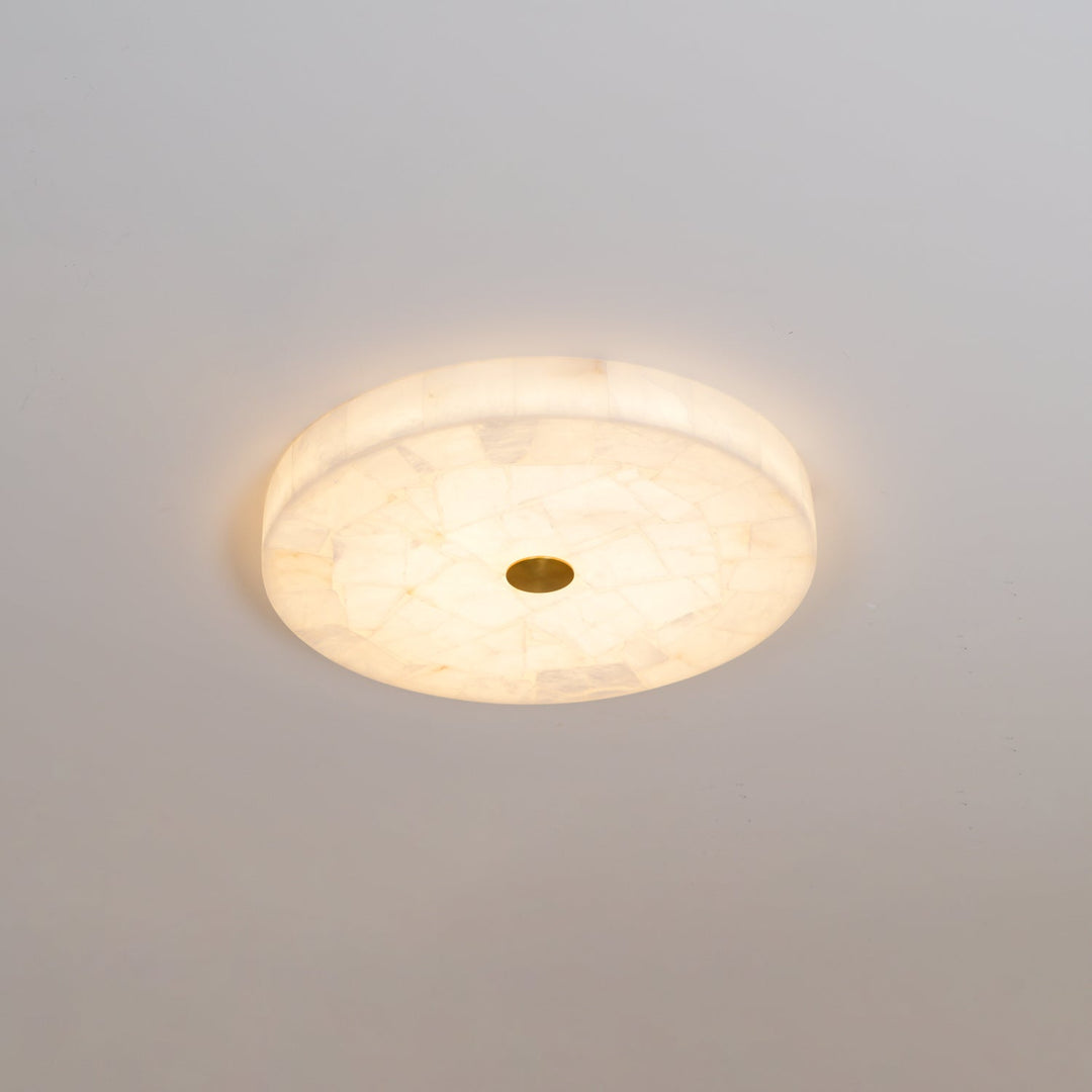 LED Plafondlamp van Albast – Rond & Slank