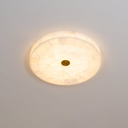 LED Plafondlamp van Albast – Rond & Slank