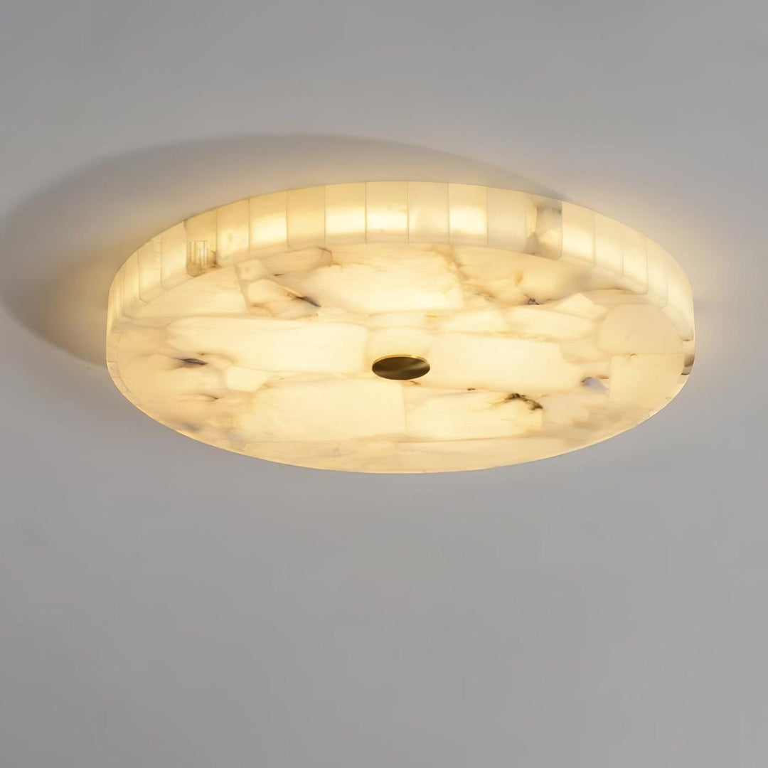 LED Plafondlamp van Albast – Rond & Slank