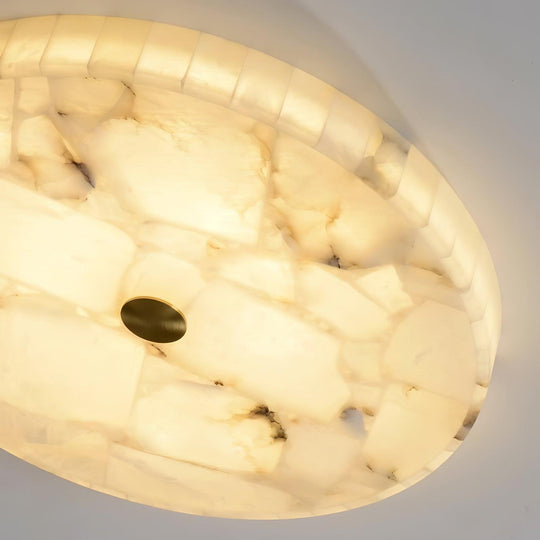 LED Plafondlamp van Albast – Rond & Slank