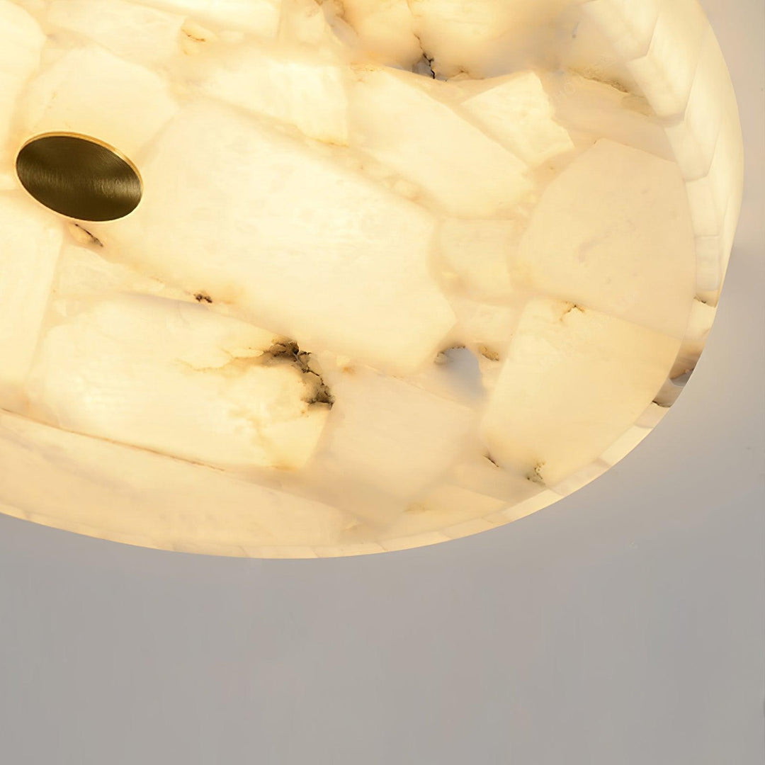 LED Plafondlamp van Albast – Rond & Slank