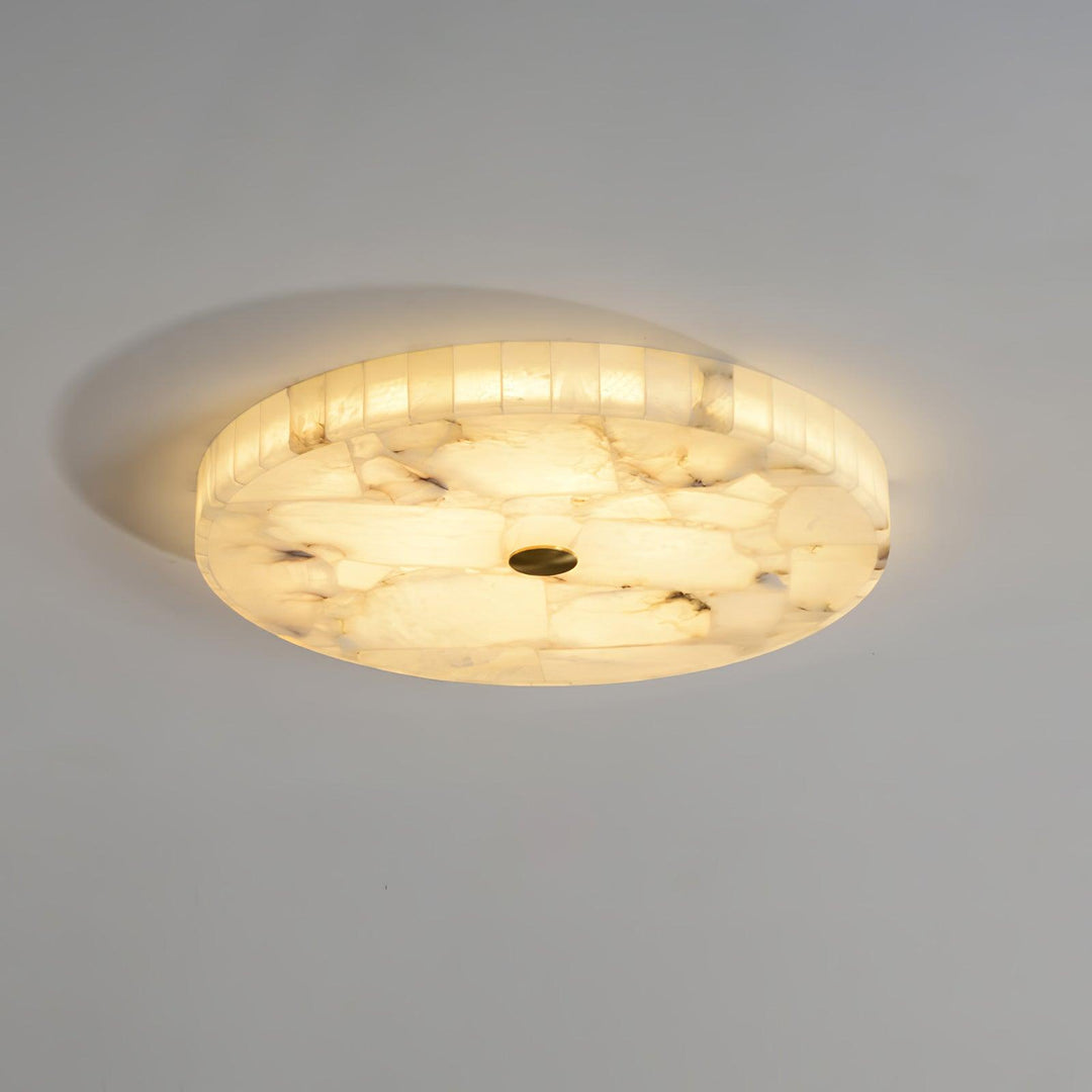 LED Plafondlamp van Albast – Rond & Slank