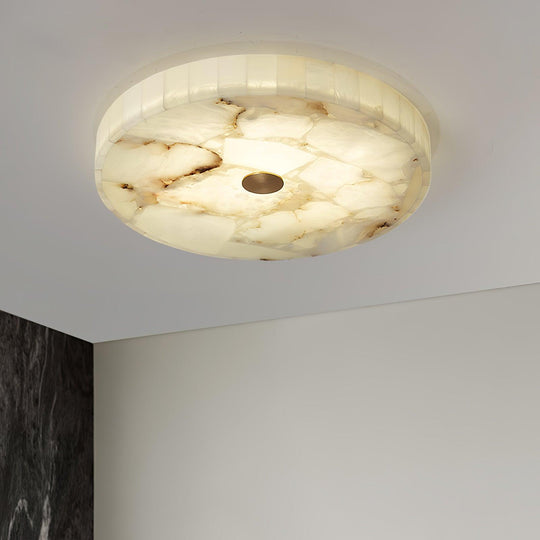 LED Plafondlamp van Albast – Rond & Slank