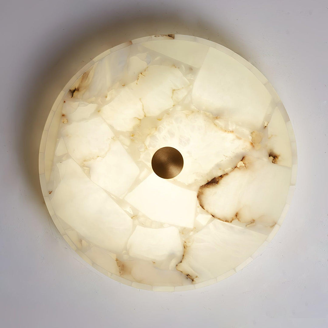 LED Plafondlamp van Albast – Rond & Slank