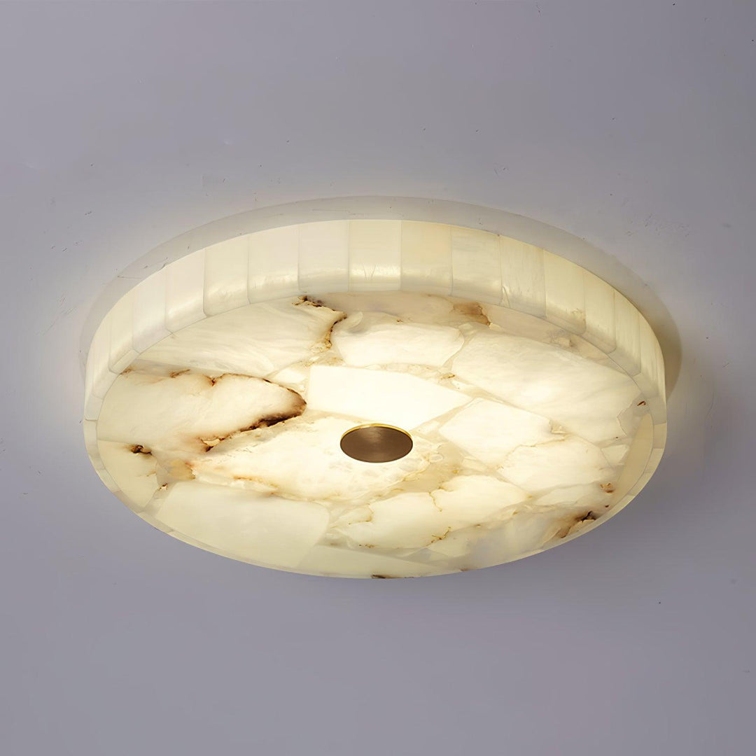 LED Plafondlamp van Albast – Rond & Slank