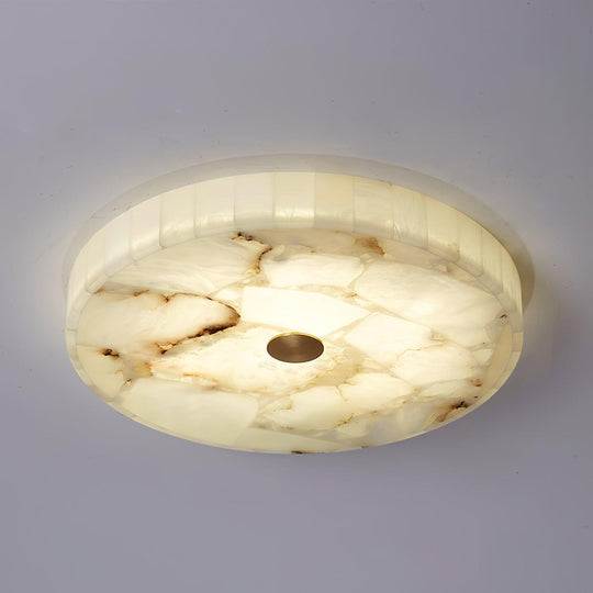 LED Plafondlamp van Albast – Rond & Slank