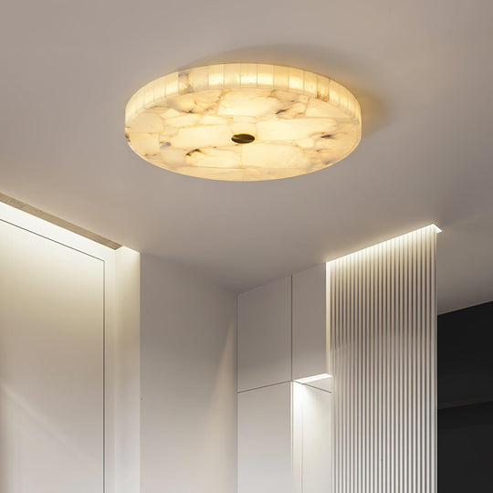 LED Plafondlamp van Albast – Rond & Slank