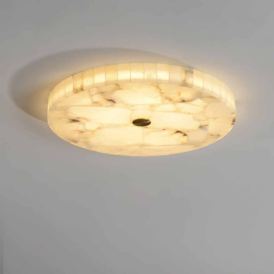 LED Plafondlamp van Albast – Rond & Slank