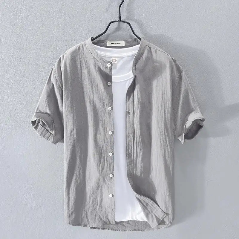 Katoenen en linnen zomershirt