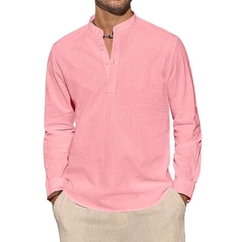 Chic Cotton Henley Shirt