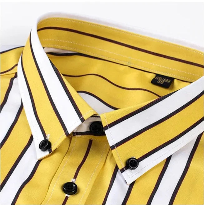 Givalli - Casual Gestreept Heren Shirt