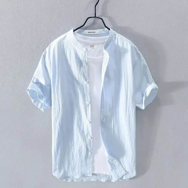 Katoenen en linnen zomershirt