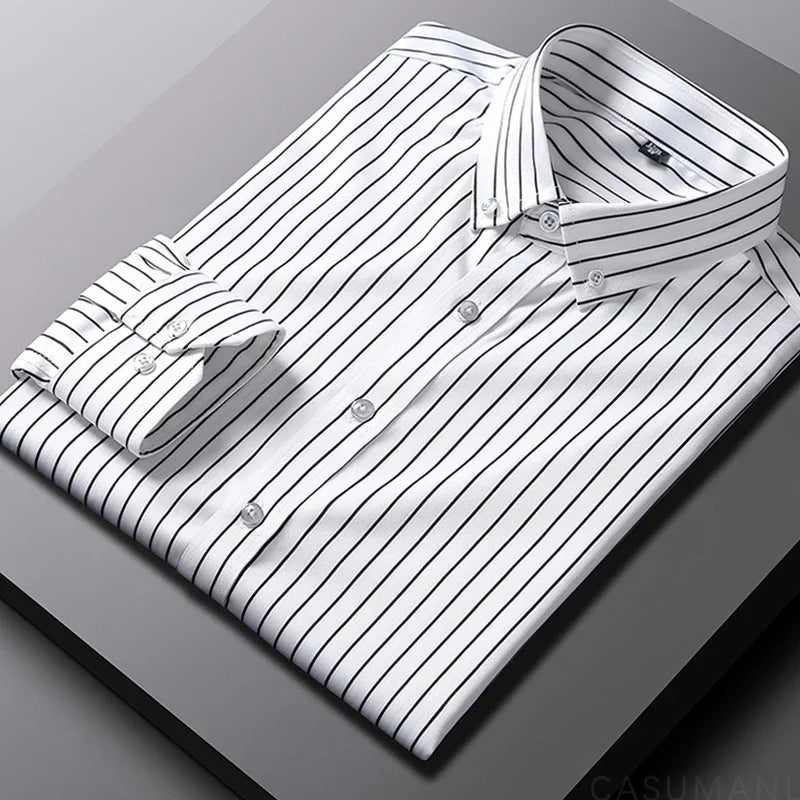 Givalli - Casual Gestreept Heren Shirt