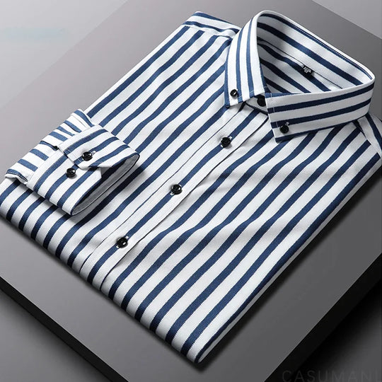Givalli - Casual Gestreept Heren Shirt