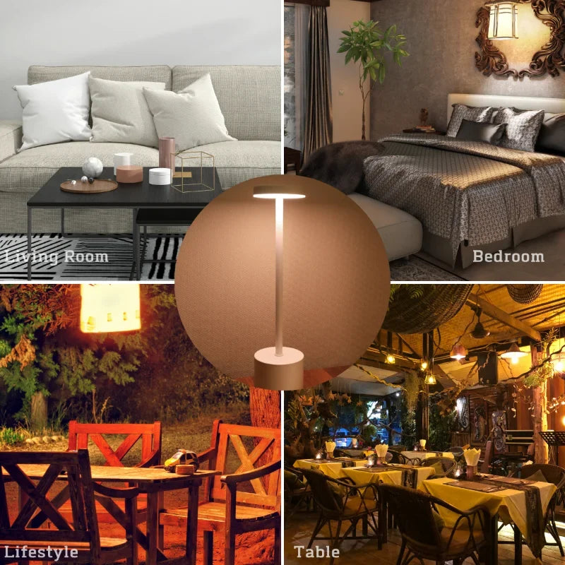Elegante H-Vormige LED Designlamp met USB-C Oplaadfunctie