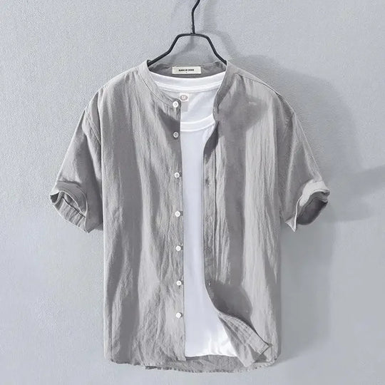 Katoenen en linnen zomershirt