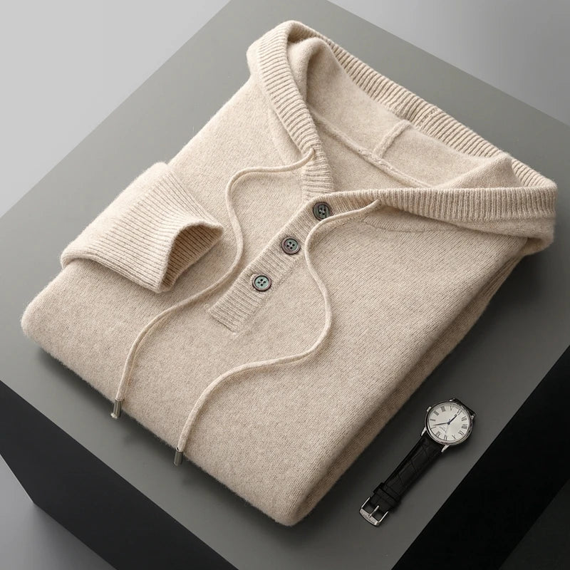 Stijlvolle merinowollen hoodie